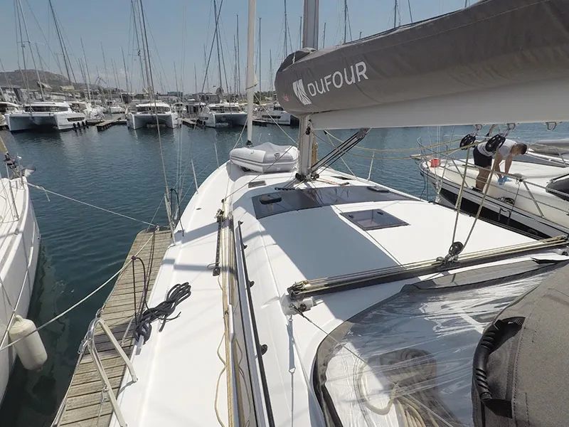 Ljubov, a Dufour 470 sailboat at Grad Šibenik, Croatia