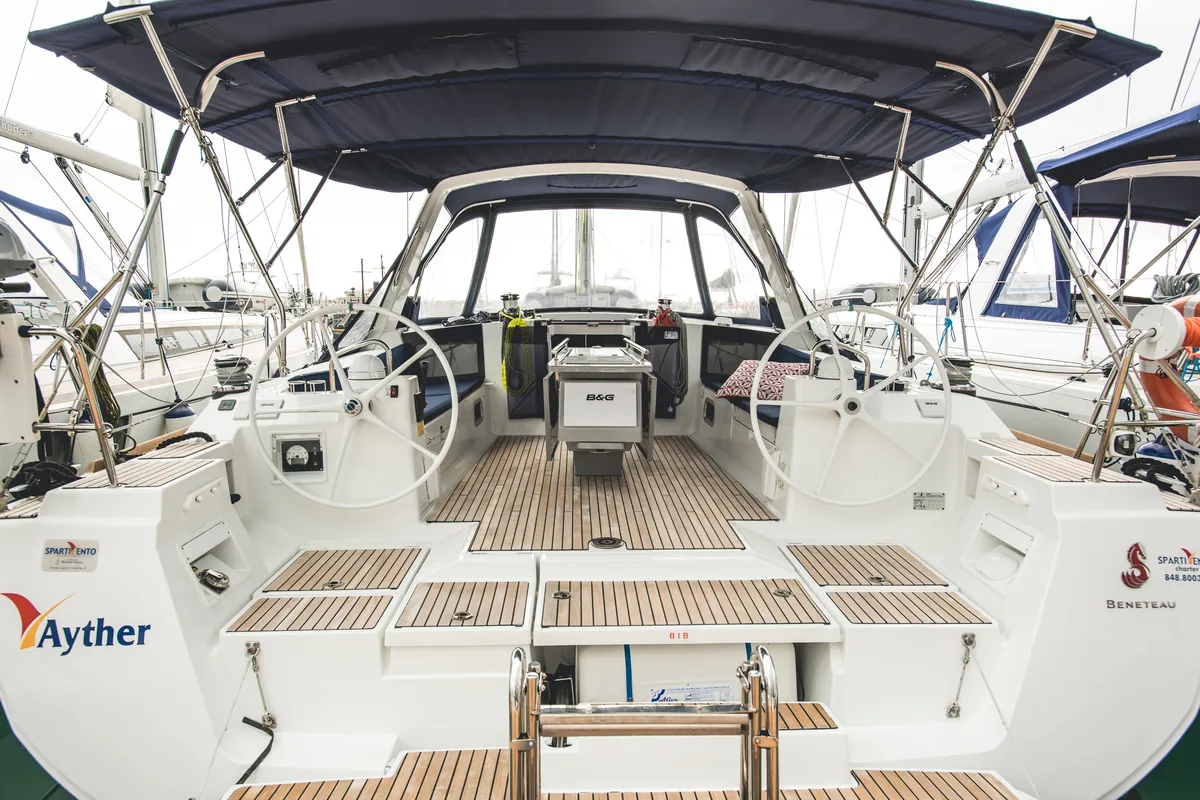 Cabin on Ayther, a Beneteau Oceanis 45 sailboat at Salerno, Italy