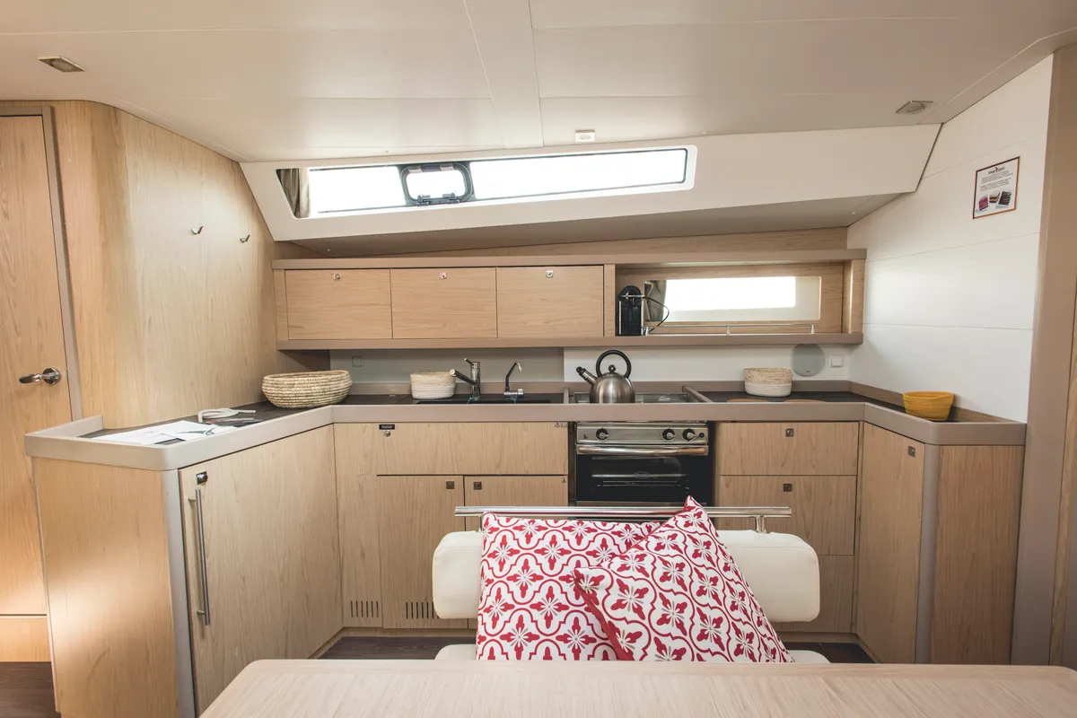 Ayther, a Beneteau Oceanis 45 sailboat at Salerno, Italy