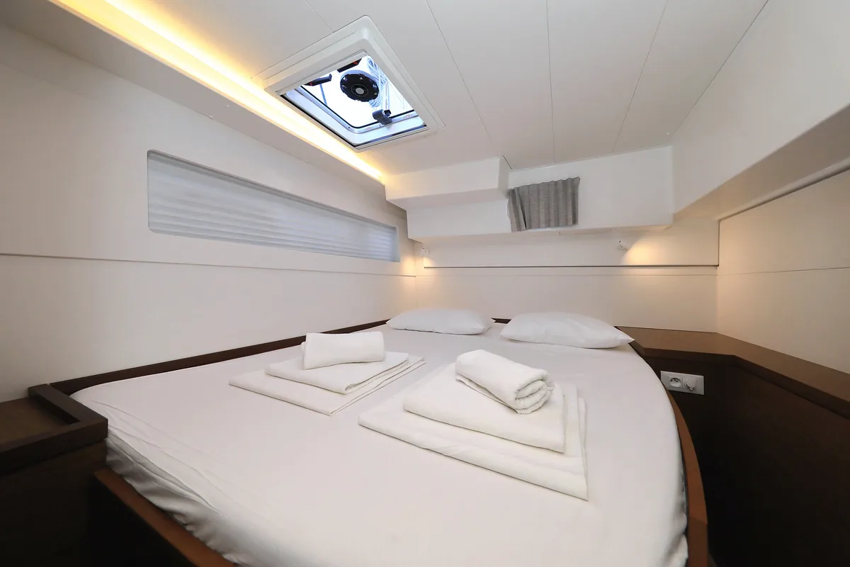 Cabin on Gimme Kiss, a Lagoon 40 catamaran at Općina Sukošan, Croatia