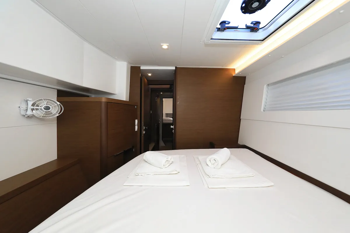 Cabin on Gimme Kiss, a Lagoon 40 catamaran at Općina Sukošan, Croatia