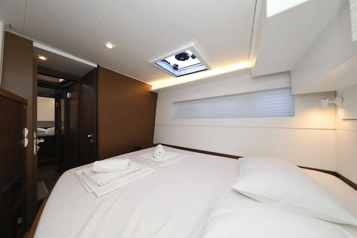 Cabin on Gimme Kiss, a Lagoon 40 catamaran at Općina Sukošan, Croatia