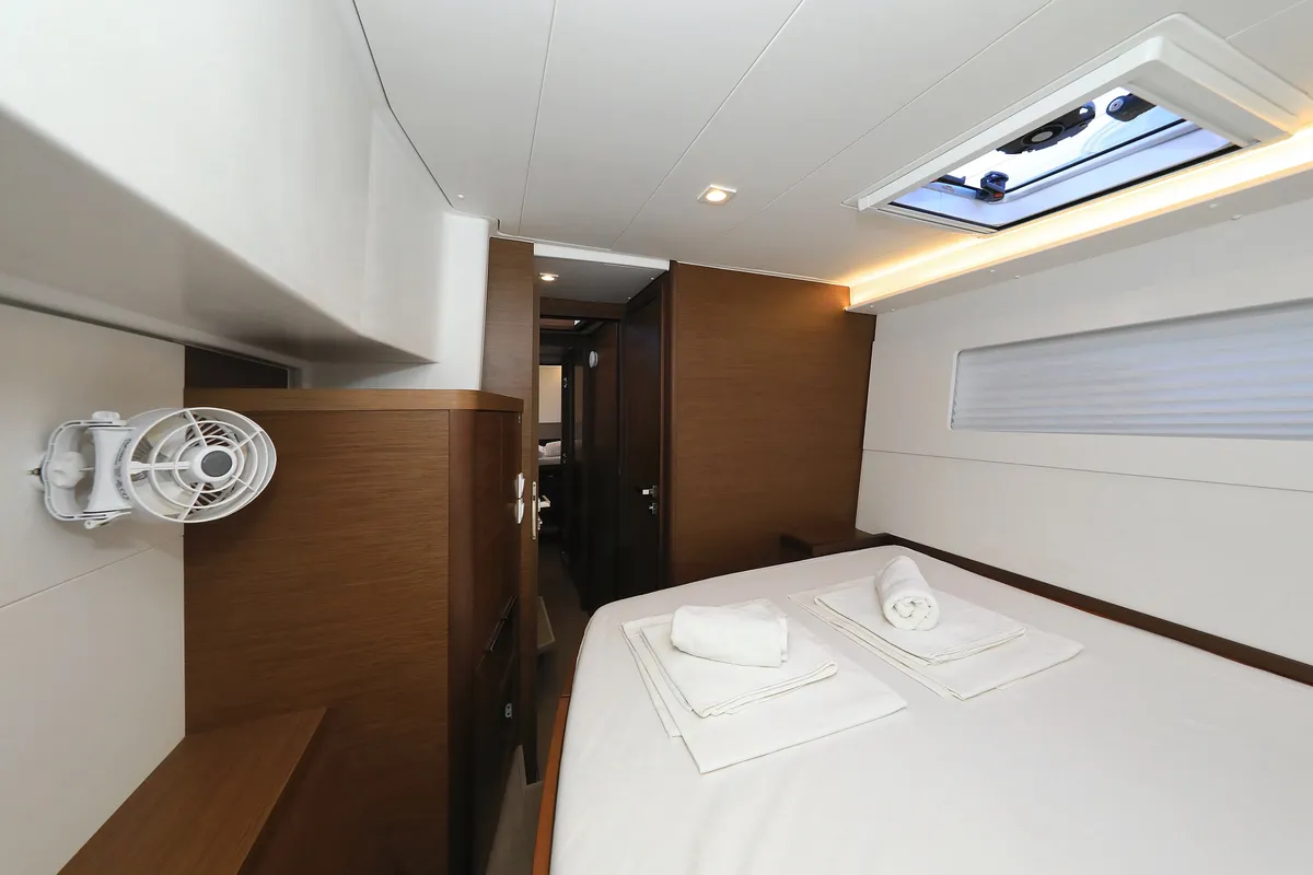 Cabin on Gimme Kiss, a Lagoon 40 catamaran at Općina Sukošan, Croatia