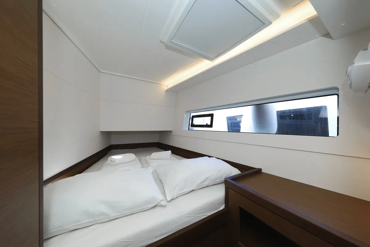 Cabin on Gimme Kiss, a Lagoon 40 catamaran at Općina Sukošan, Croatia