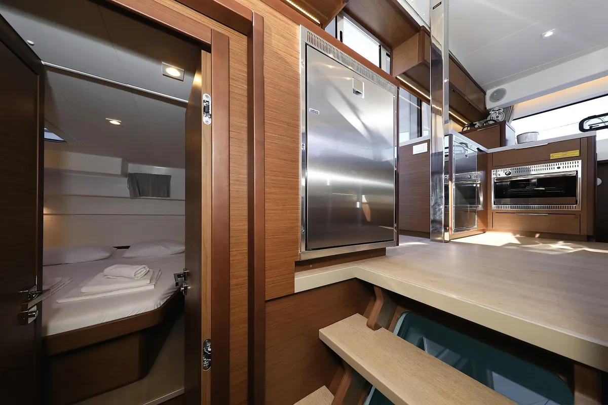 Galley of Gimme Kiss, a Lagoon 40 catamaran at Općina Sukošan, Croatia