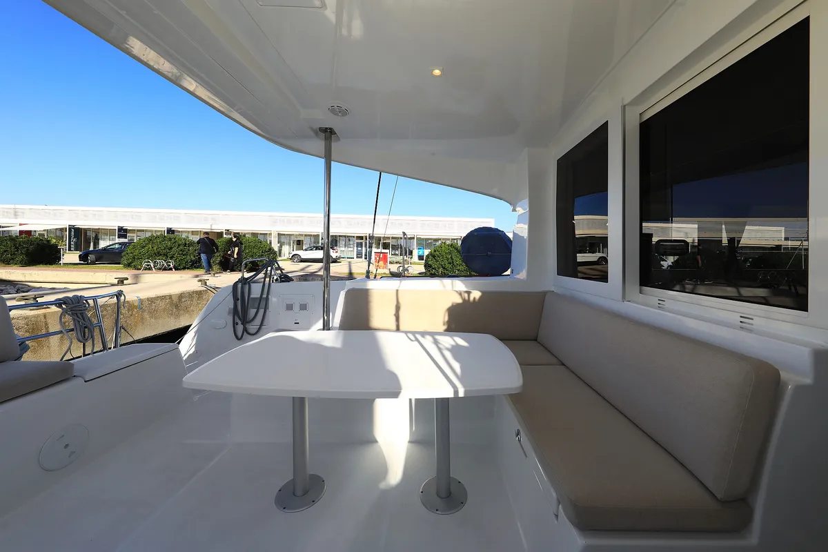 Deck of Gimme Kiss, a Lagoon 40 catamaran at Općina Sukošan, Croatia