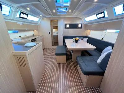 Salon of Noelle, a Bavaria Cruiser 46 sailboat at Grad Pula, Croatia