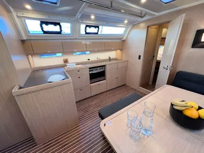 Galley of Noelle, a Bavaria Cruiser 46 sailboat at Grad Pula, Croatia