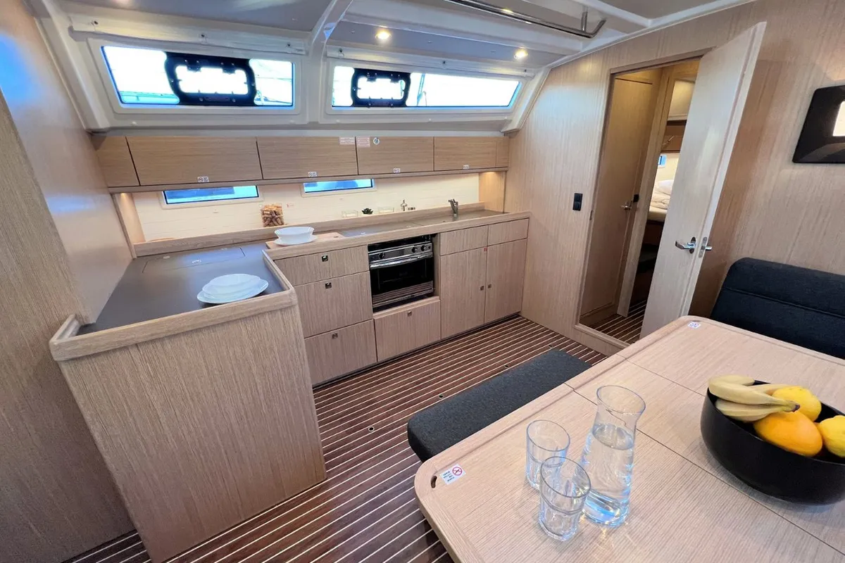 Galley of Noelle, a Bavaria Cruiser 46 sailboat at Grad Pula, Croatia
