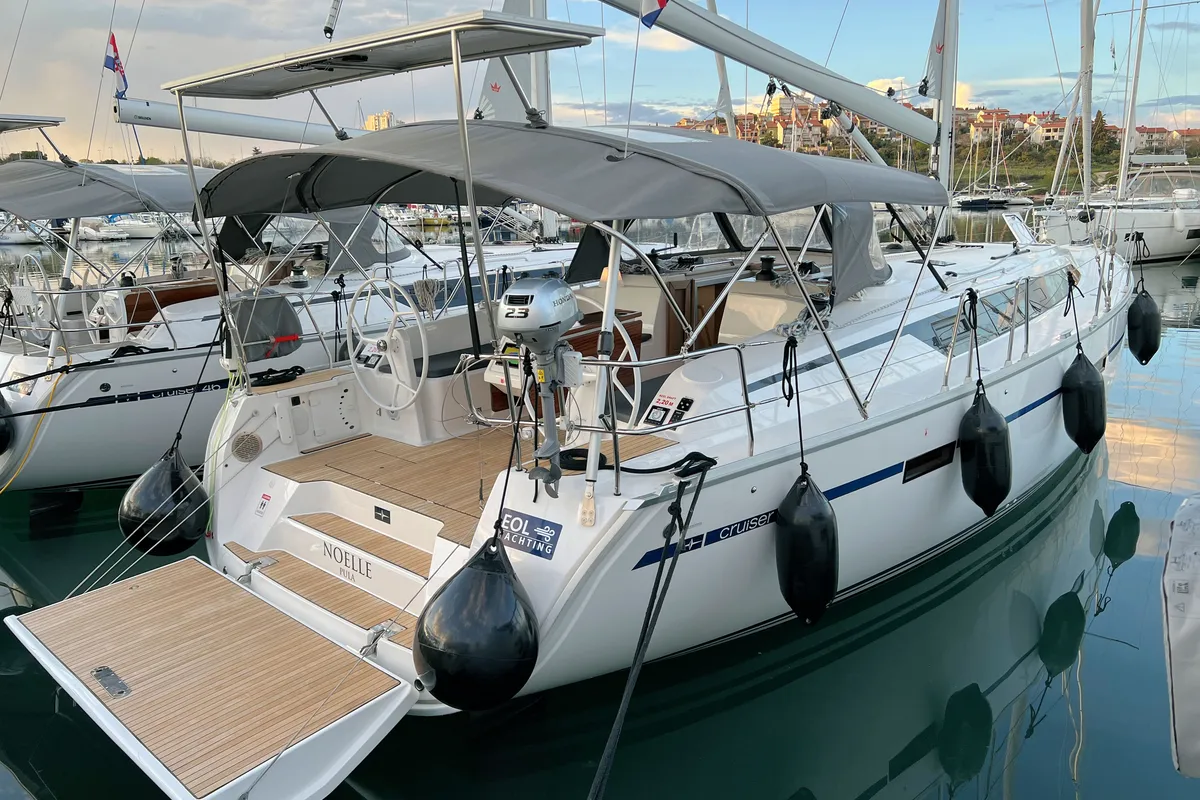 Galley of Noelle, a Bavaria Cruiser 46 sailboat at Grad Pula, Croatia