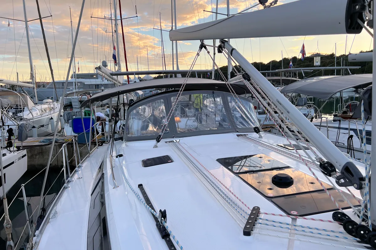 Salon of Noelle, a Bavaria Cruiser 46 sailboat at Grad Pula, Croatia