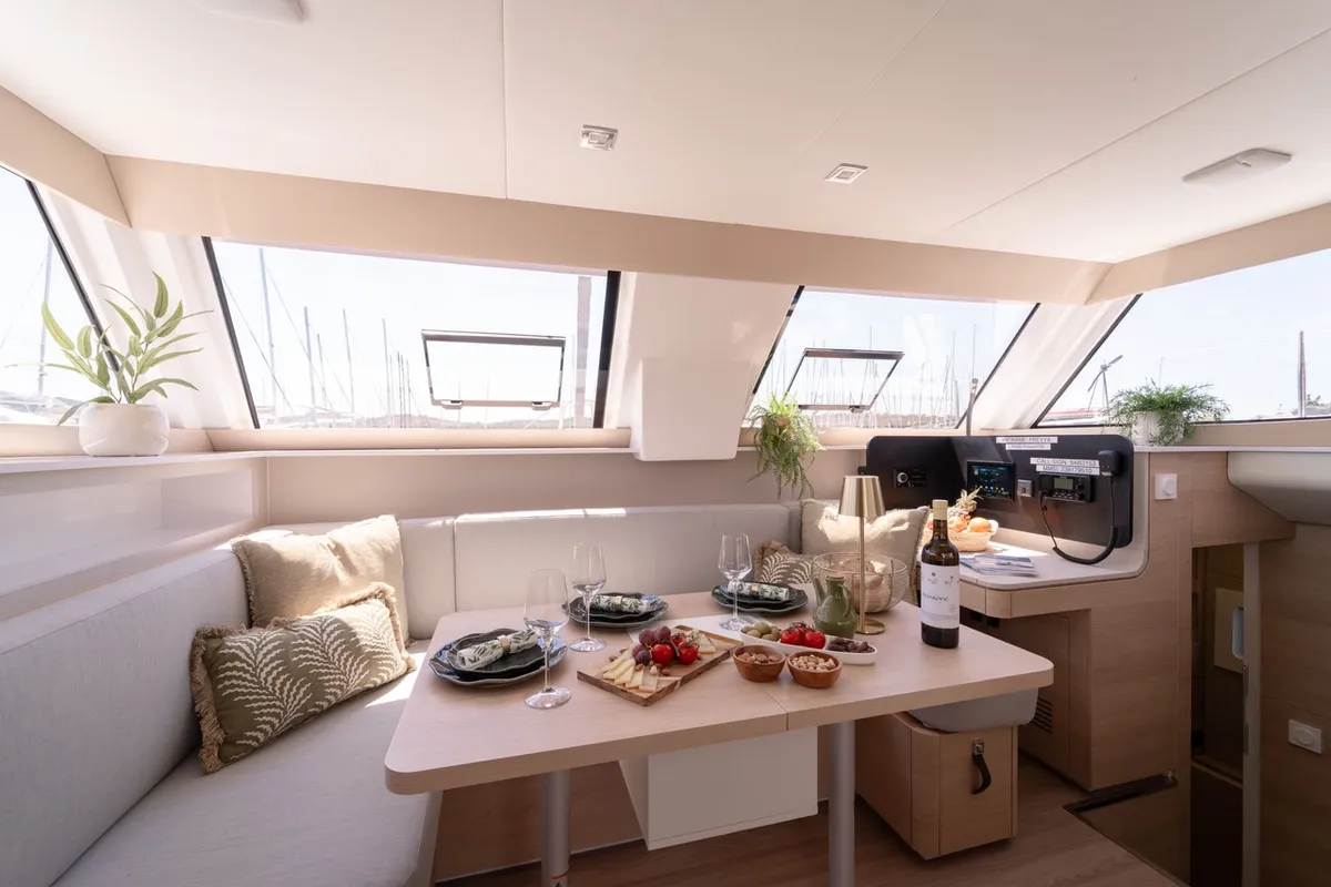 Freya II, a Aventura 37 catamaran at Pirovac, Croatia