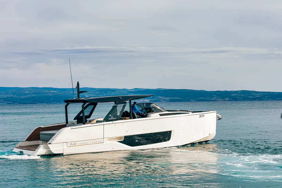 Alb 3, a Cranchi A 46 motorboat at Split, Croatia