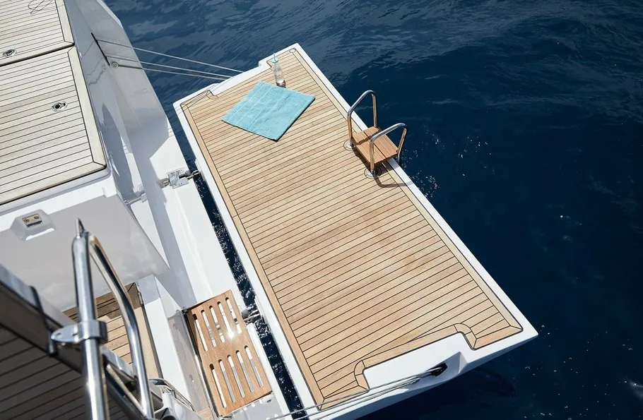 Exterior view of Size Matters, a Bavaria C50 Holiday sailboat at Kaštela, Croatia