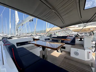 Deck of Size Matters, a Bavaria C50 Holiday sailboat at Kaštela, Croatia