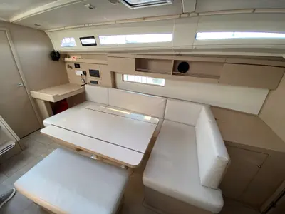 Salon of La Mer, a Beneteau Oceanis 40.1 sailboat at Athens, Greece