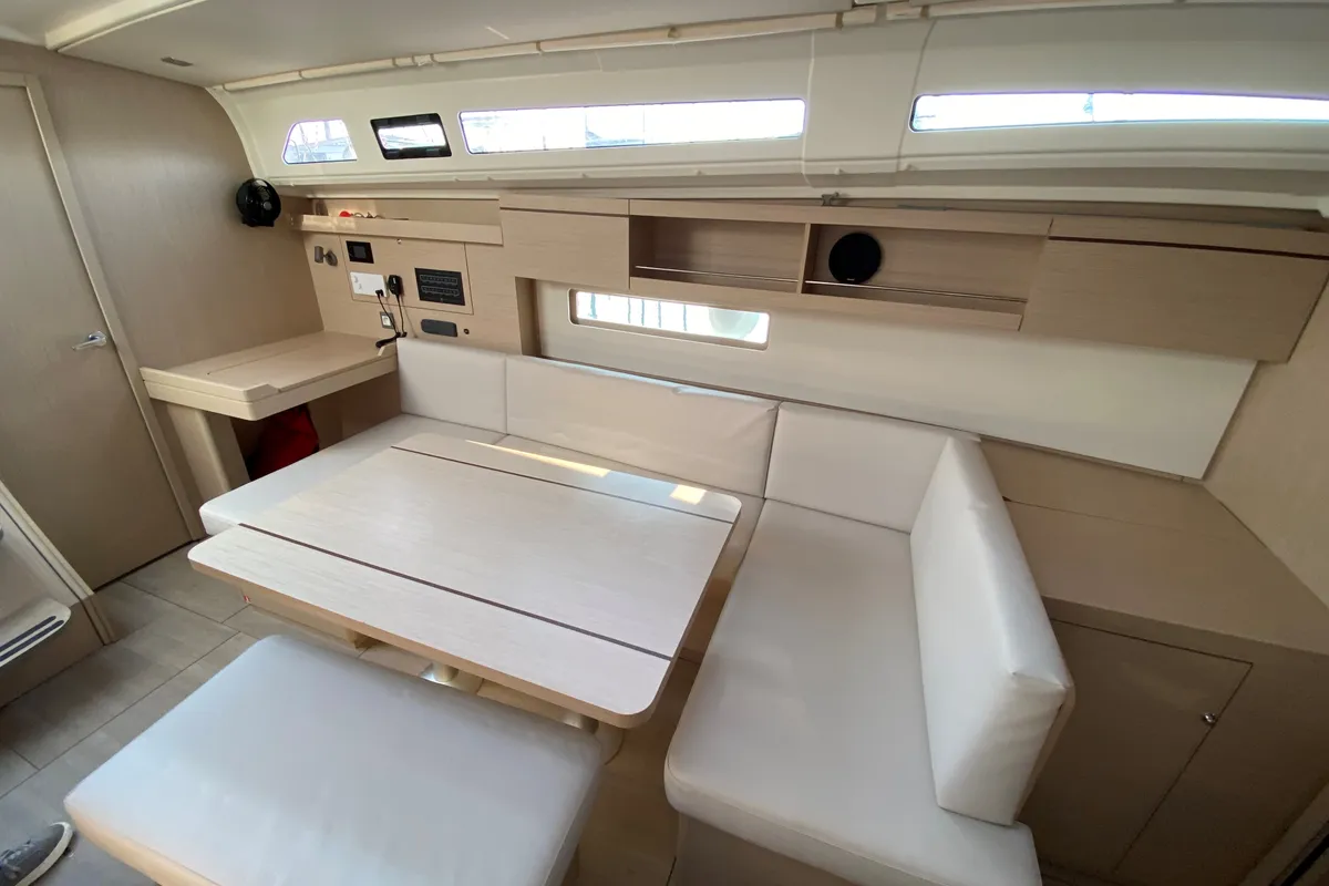 Salon of La Mer, a Beneteau Oceanis 40.1 sailboat at Athens, Greece