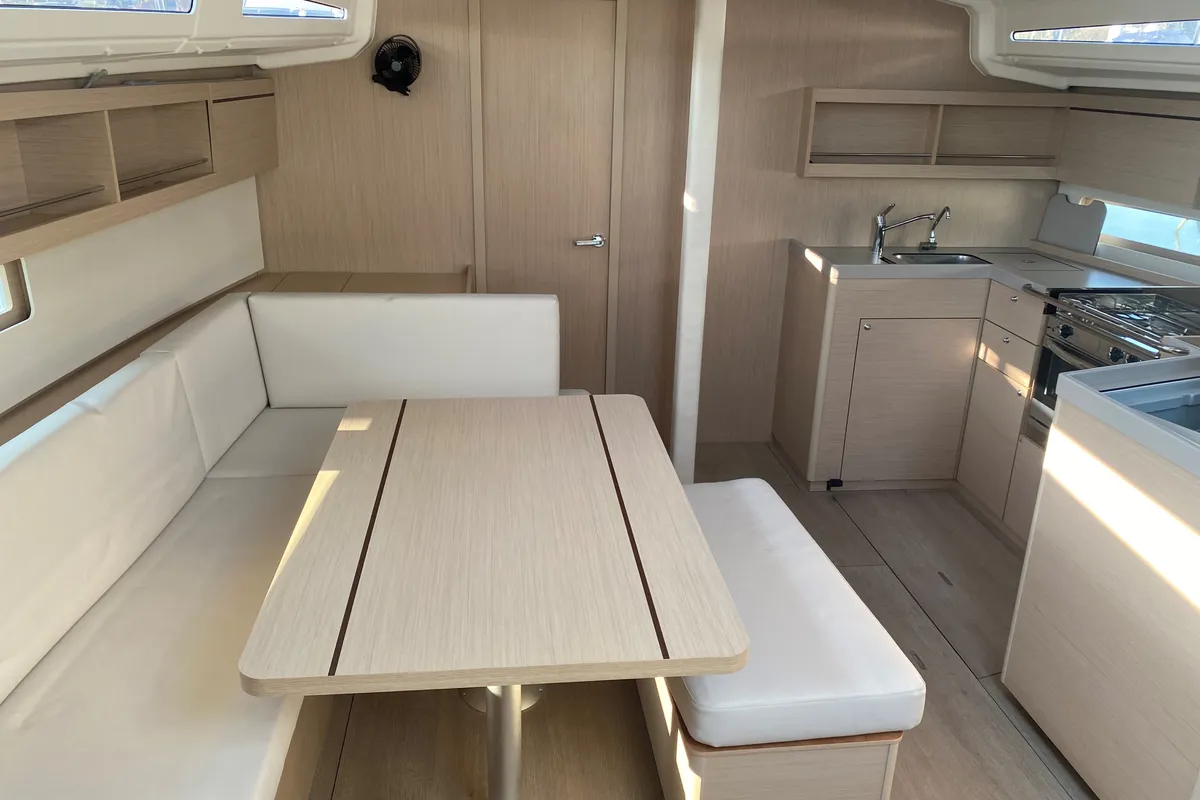 Salon of La Mer, a Beneteau Oceanis 40.1 sailboat at Athens, Greece