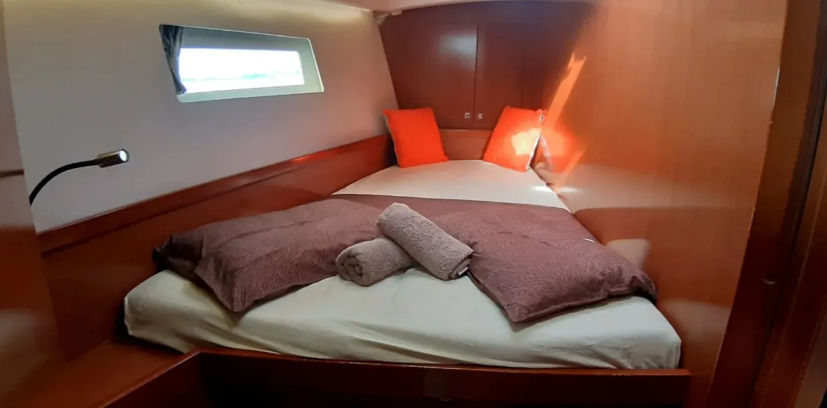 Cabin on Zeppelin, a Beneteau Oceanis 45 sailboat at Municipal Unit of Palairos, Greece