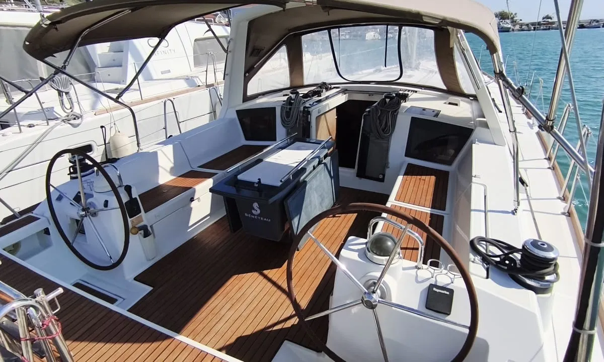 Zeppelin, a Beneteau Oceanis 45 sailboat at Municipal Unit of Palairos, Greece