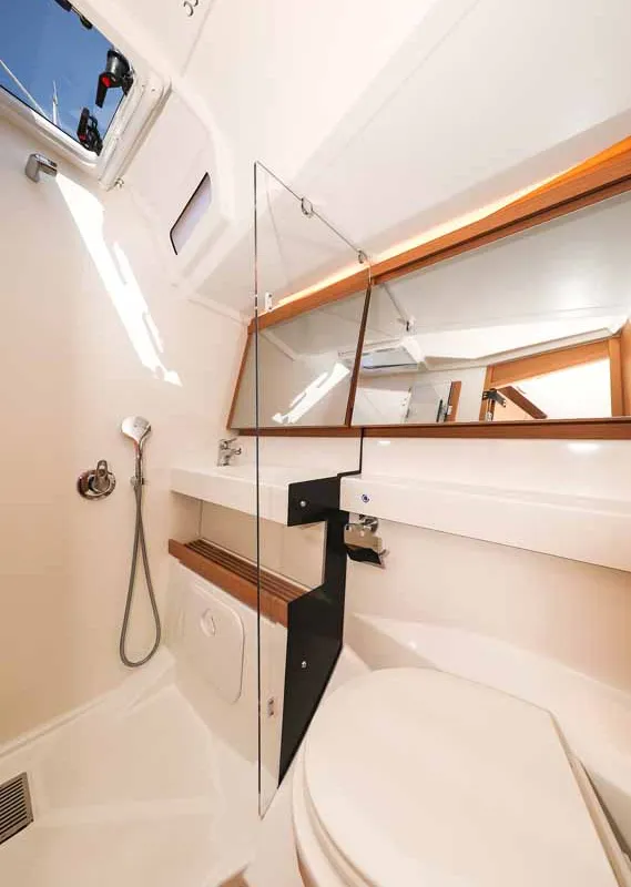 Head on Follow your Dream, a Jeanneau Sun Odyssey 440 sailboat at Grad Biograd na Moru, Croatia