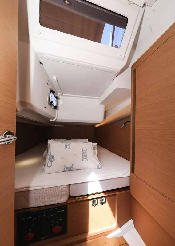 Cabin on Follow your Dream, a Jeanneau Sun Odyssey 440 sailboat at Grad Biograd na Moru, Croatia