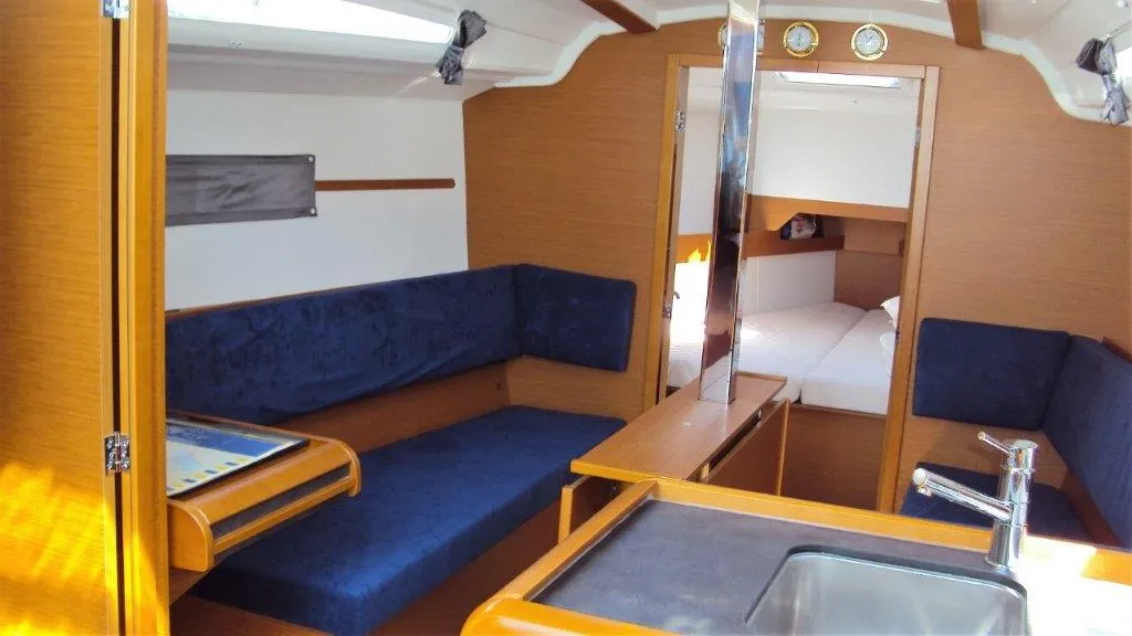 Salon of Gemma, a Jeanneau Sun Odyssey 349 sailboat at Grad Pula, Croatia