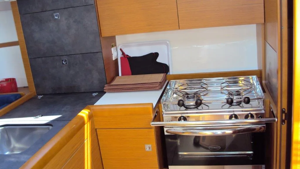 Galley of Gemma, a Jeanneau Sun Odyssey 349 sailboat at Grad Pula, Croatia
