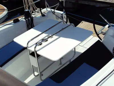 Deck of Gemma, a Jeanneau Sun Odyssey 349 sailboat at Grad Pula, Croatia