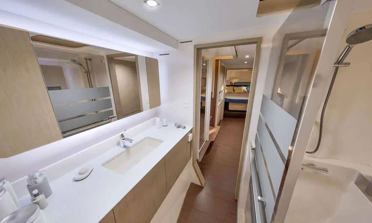 Head on Pepper, a Fountaine Pajot FP 41 Quatuor 4 catamaran at Grad Trogir, Croatia