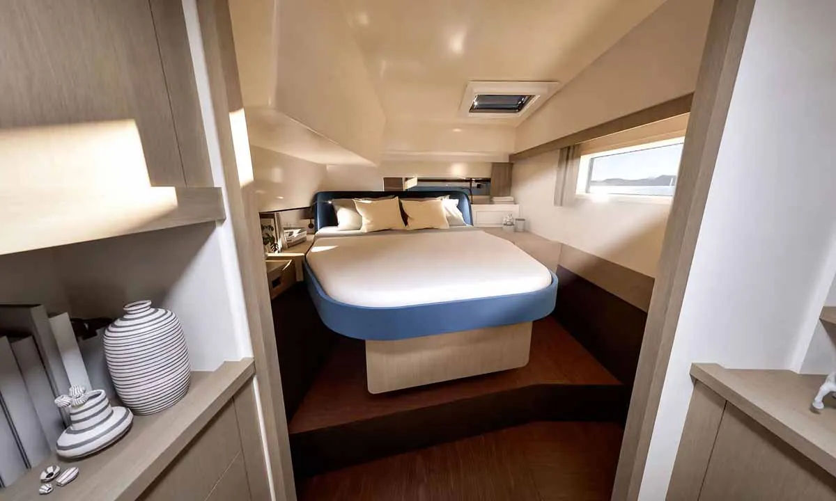 Cabin on Pepper, a Fountaine Pajot FP 41 Quatuor 4 catamaran at Grad Trogir, Croatia