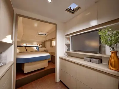 Cabin on Pepper, a Fountaine Pajot FP 41 Quatuor 4 catamaran at Grad Trogir, Croatia
