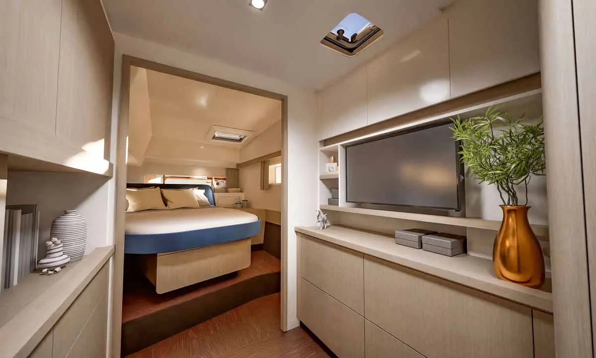 Cabin on Pepper, a Fountaine Pajot FP 41 Quatuor 4 catamaran at Grad Trogir, Croatia