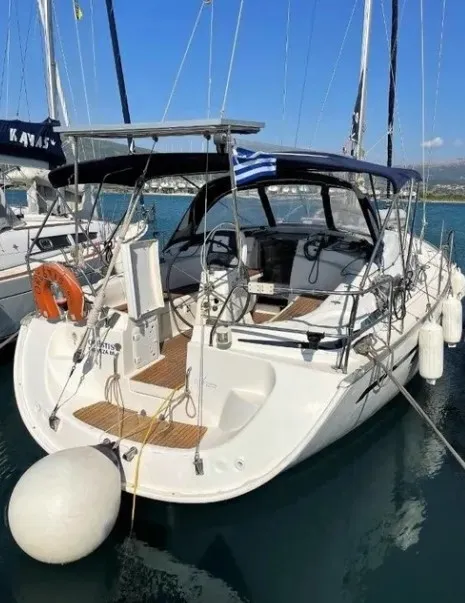 Orestis, a Bavaria 39 Cruiser sailboat at Lefkada, Greece