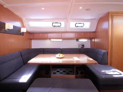 Salon of Firewall, a Bavaria Cruiser 51 sailboat at Llucmajor, Spain
