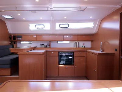 Galley of Firewall, a Bavaria Cruiser 51 sailboat at Llucmajor, Spain