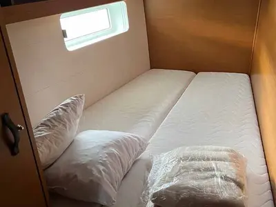 Cabin on Duca del Sale, a Jeanneau 54 sailboat at Castellammare di Stabia, Italy