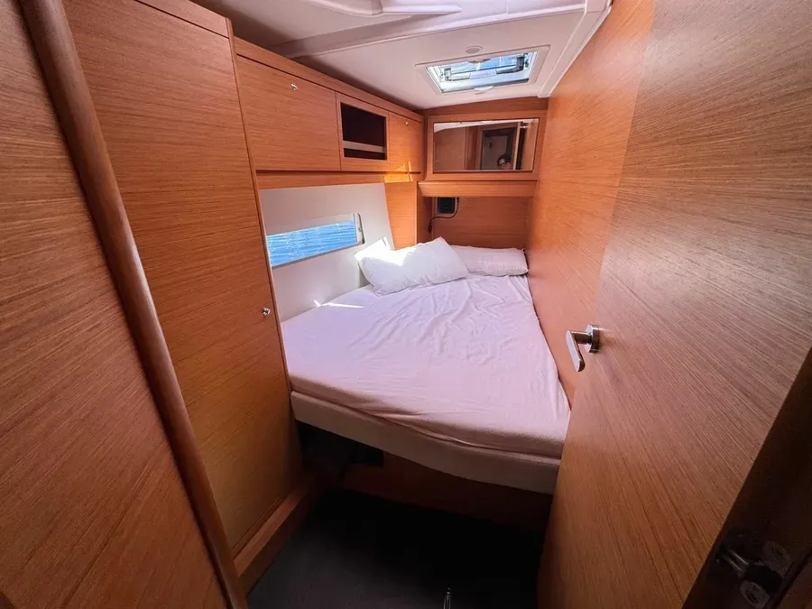 Cabin on Scrusciu du Mari, a Dufour 470 sailboat at Procida, Italy