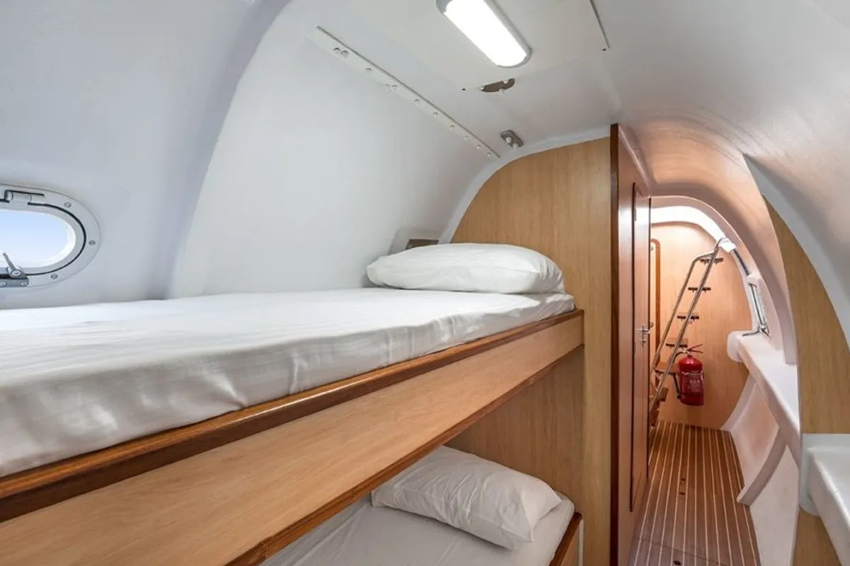 Cabin on Poevasion, a Gulet Ocean Voyager 53 catamaran at Papeete, France