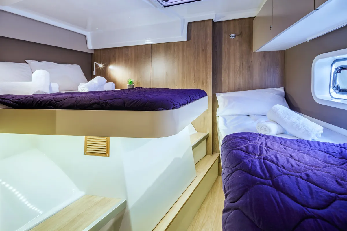 Sole Mio, a Bali Catspace catamaran at Municipal Unit of Nea Peramos, Greece
