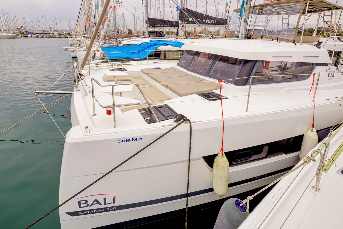 Sole Mio, a Bali Catspace catamaran at Municipal Unit of Nea Peramos, Greece