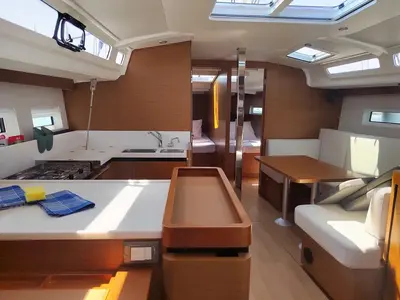 Head on Leona, a Jeanneau Sun Odyssey 440 sailboat at Pula, Croatia