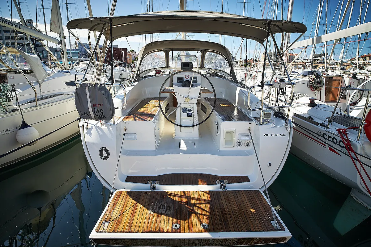 White Pearl B, a Bavaria Cruiser 36 sailboat at Grad Biograd na Moru, Croatia