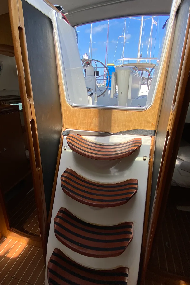 Cabin on Imagine, a Jeanneau Sun Odyssey 42 i sailboat at Kos, Greece