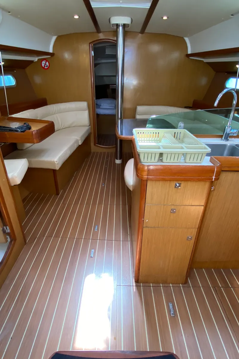 Imagine, a Jeanneau Sun Odyssey 42 i sailboat at Kos, Greece