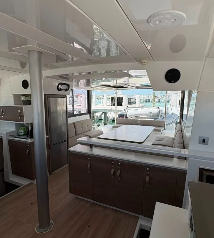 Knot A Fantasea, a Bali Catspace catamaran at Central Abaco, Bahamas