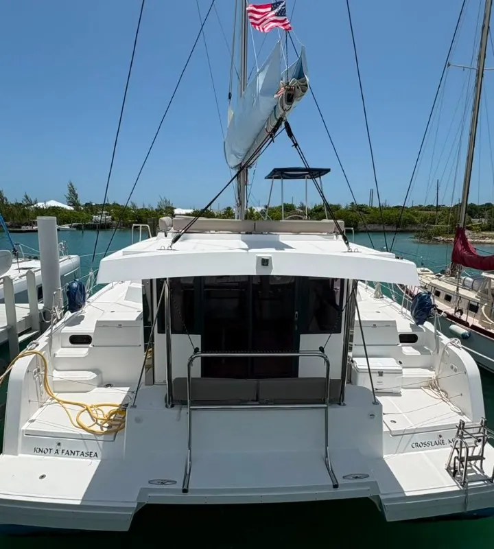 Knot A Fantasea, a Bali Catspace catamaran at Central Abaco, Bahamas
