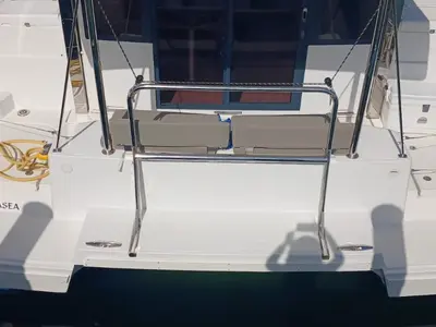 Knot A Fantasea, a Bali Catspace catamaran at Central Abaco, Bahamas