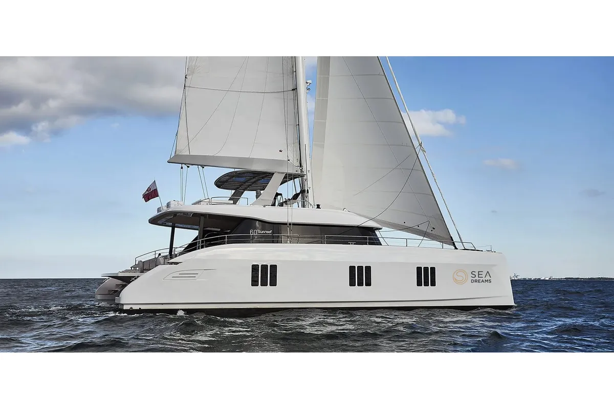 Sea Dreams, a Sunreef 60 catamaran at Kaštela, Croatia
