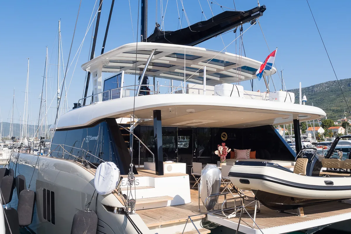 Sea Dreams, a Sunreef 60 catamaran at Kaštela, Croatia